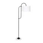 NNEDPE Metal Floor Lamp with Marble Base & Off-White Shade
