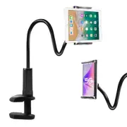 Gooseneck Tablet Mount Holder for Bed 4-10.5" Devices iPad Clamp Stand Kindle...