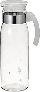 HARIO RPBN-14-TW Slim B Refrigerator Pot, Cold Water Bottle, Pitcher, Heat Resistant Glass, Made in Japan, 43.1 fl oz (1,400 ml)