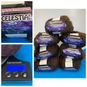 TRENDSETTER CELESTIAL MERINO NYLON EYELASH YARN Brown 556 Lot 450 7 Skeins 338 g