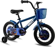 RULLY Dinosaur Kids Bike for Ages 2-7 Years Old Boys, 12 14 16 Inch BMX Style Kid's Bikes with Training Wheels, Children Bicycle for Kids and Toddler, Multiple Colors