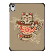 iPad 10.9-inch (10th gen) iPad Impact Case Neko Cat Coffee Tea