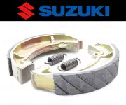 Set of (2) Suzuki Water Grooved REAR Brake Shoes and Springs #64400-14820