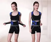 Generic Posture Corrector Improve Back Support Shoulder Anti-Hump Spinal Lumbar Waist Invisible Prevent Belt Pain Relief for Men and Women Lofty Ambition (Blue, L)