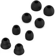 4 Pieces Replaceable Earplugs Silicone Eartips Earbuds Buds Set Compatible with Dr dre Powerbeats Pro Wireless Stereo Headphones (Black/4pairs)