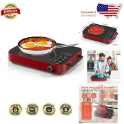 Versatile 1800W Infrared Electric Single Burner with Safe Touch Control & Timer