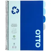 Otto A4 5 Subject Notebook 250 Page Navy