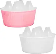 ifundom 2pcs Hydroponic Flower Pots with Design for Bulbs Easy Setup Narcissus Indoor Decoration Water Level Guide for Healthy Growth