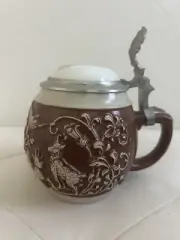 Stunning Gerz Germany Embossed Ceramic Stein with Certificate of Authenticity