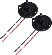 2pcs Korean Headlight Stand Car Automotive Part Car Bulb Socket Driving Lamp Socket Head Lamp Holder Headlight Holder Vehicle Part Bulb Outlet Adapter Vehicle Supply Plastic Black