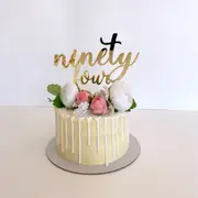 Acrylic Gold 'ninety four' Birthday Cake Topper