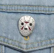 JASON HOCKEY MASK #1 ENAMEL METAL PIN BROOCH HORROR MOVIE NOVELTY GIFT HAT BAGS