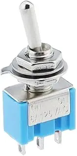 GUMMMY 5PCS/10pc/LOT Blue Mini MTS-102 MTS-103 3-Pin SPDT ON-ON ON-Off-ON 6A 125VAC Miniature Toggle Switches(MTS-103 3P ON-Off-ON,10PCS)