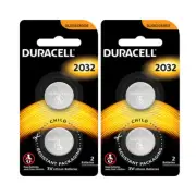 4pc Duracell DL2032/CR2032 Lithium Battery 3V Button Cell/Coin For Small Devices