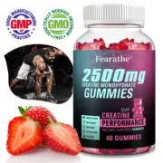 Creatine Monohydrate - Increase Strength & Build Muscle, 60 Gummies