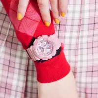 在飛比找momo購物網優惠-【CASIO 卡西歐】BABY-G 莓果 校園風休閒雙顯手錶