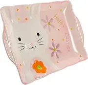 Kisangel Bunny Ceramic Bakeware Cute Rabbit Dessert Platter for Parties Decorative Food Tray Easy to Clean Versatile Use for Home and Celebrations