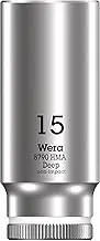 Wera 8790 HMA 1/4-inch Deep Socket, 15 mm x 50 mm Size