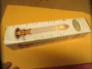 BRASS CANDLE SENSOR LAMP vintage NIB-AUTOMATIC ON AT DAWN-OFF AT DUSK # 189640