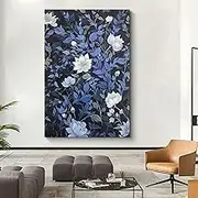 100% Hand Painted Oil Painting - Modern Simple Plants and Flowers Texture Entrance Decorative Painting,Large Size Artwork Picture Decoration for Living Room End of Stairway Hallway,As Shown,90 X 14