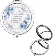 Long Distance Friendship Gifts for Women Friends Compact Makeup Mirror Good Friends are Like Stars Gifts for Best Friends Christmas Birthday Gift Friends Leaving Moving Away Farewell Graduation Gift