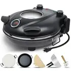 Upgrade 12" Indoor Pizza Oven with Timer & Pizza Stone & Grill Pan, Counterto...