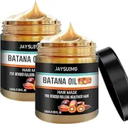 2Pcs Unrefined and Organic Batana Oil from Honduras for Hair Growth - Enhances Hair Thickness, Prevent Hair Loss & Promote Thicker Hair for Men & Women - Unrefined Cold - Pressed Formula for Stronger,Healthier Hair,100ml ﻿