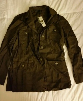NWT Theory Blazer Shelly Crunch Coffeebean Jacket Size 8