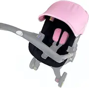 Changing Washing Kit,Canopy Sunshade Cover,Compatible with Car Seat Doona Strollers (Pink Black)