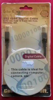CyberLink Firewire Cable 6-Pin Female To 6-Pin Female Connectors 10ft.