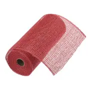 10 Inch Poly Burlap Mesh for Wreath Mesh Ribbon 10 Yard Red
