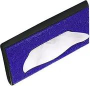 Car Tissue Holder - Sun Tissue Box Holder - PU Leather Crystals Paper Towel Case, Backseat Hanging Napkin Holder Accessories for Women Zekkle