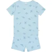 MORI Turtle Print Fitted Two-Piece Short Pajamas at Nordstrom, Size 18-24M