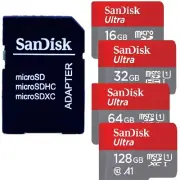 SanDisk Micro SD Card Ultra 16GB 32GB 64GB Class 10 TF Memory Card