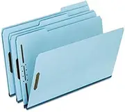 Pendaflexamp;reg; 2-Fastener Pressboard Expanding Folder w/ 1/3 Cut Tab, Legal, Blue, 25/Box