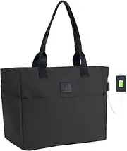 Large Laptop Tote Bag For Women Work Fits 15.6''-17'' Shoulder Bag USB Teacher Bags With Many Pockets