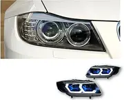 Car LED Headlight Light Assemblies Compatible for BMW E90 2005-2012 Auto Fog DRL Brake Turn Signal Lamp Plug and Play(Xenon)