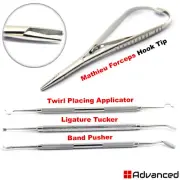 Set Of 4 Orthodontic Tools Mathieu Needle Holder Ligature Tying & Tucking Tools