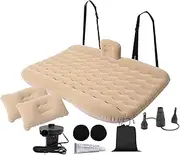 Car Inflatable Bed - Air Mattress Pump, Portable Sleeping Pad, Back Seat Travel Cushion | Compact Air Bed Setup Car Camping Use Comfortable Vehicle Rest Night Bed Mattress Setup (Multicolors)