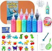 Toy Kit, 3D Water Gel Kit with Magic Gels and Sea Creature Molds, Funny Fairy Toy Water Kit with Sea Animal Mold for Home, Nursery