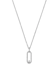 Bloomingdale's Fine Collection Diamond Oval Frame Pendant Necklace in 14K White Gold, 0.35 ct. t. w.
