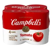 Campbell's Condensed Tomato Soup, 10.75 Ounce Can Pack of 4