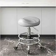 Swivel Saddle Stool with Wheels Brake,Saddle Stool,Ergonomic Chair for Salon Spa Tattoo Office(A)