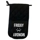 Friday Monday - Novelty Double Mitt Oven Gloves Double Kitchen Chef BBQ Mitts