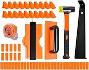 MOTRAIN Laminate Flooring Installation Kit, 7-in-1 Vinyl Plank Flooring Tools Set with Tapping Block, Pull Bar, Rubber Mallet, Contour Gauge, Spacers & Tape Measure for Wood & Laminate Floors