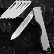 Titanium Folding Utility Knife #60 Scalpel Blade Outdoor Camping Survival EDC
