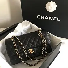 [非現貨,英國代購直郵台灣✈️]Chanel Classic Flap CF 25cm 香奈兒 牛皮 荔枝皮 魚子醬皮 金釦 銀釦 (高雄可面交)