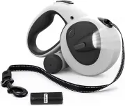 Pets Dog Lead, Retractable Dog Lead with LED Light 360° Tangle-Free, Training...