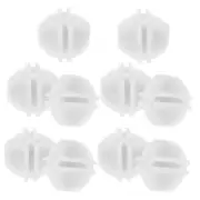 10 Pcs Ball White Buckle Closet Organization Grid Cube Fixed Clip