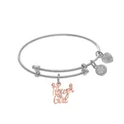 Flower Girl Charm Adjustable Bangle Girls Bracelet